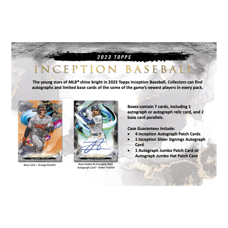 2023 Topps Inception Baseball Hobby 16 Box Case、mySite、waistdrama