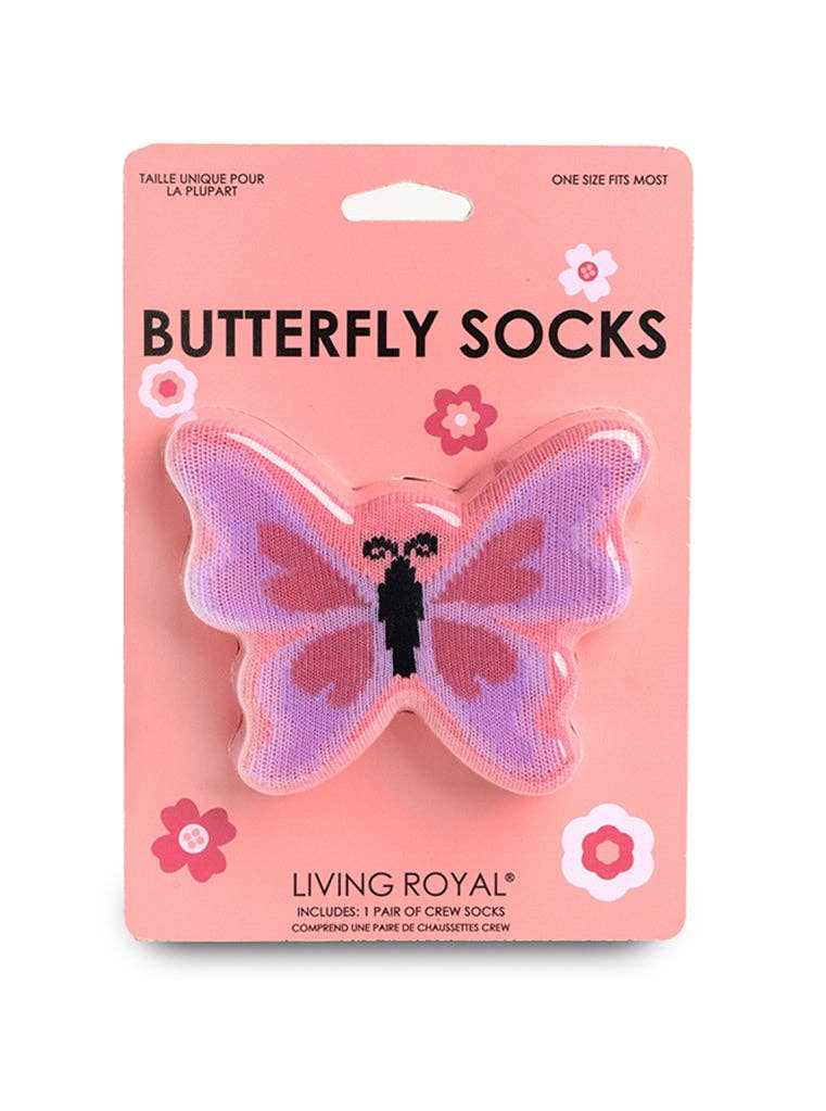 Butterfly 3D Socks By Living Royal、mySite、g9winljtr