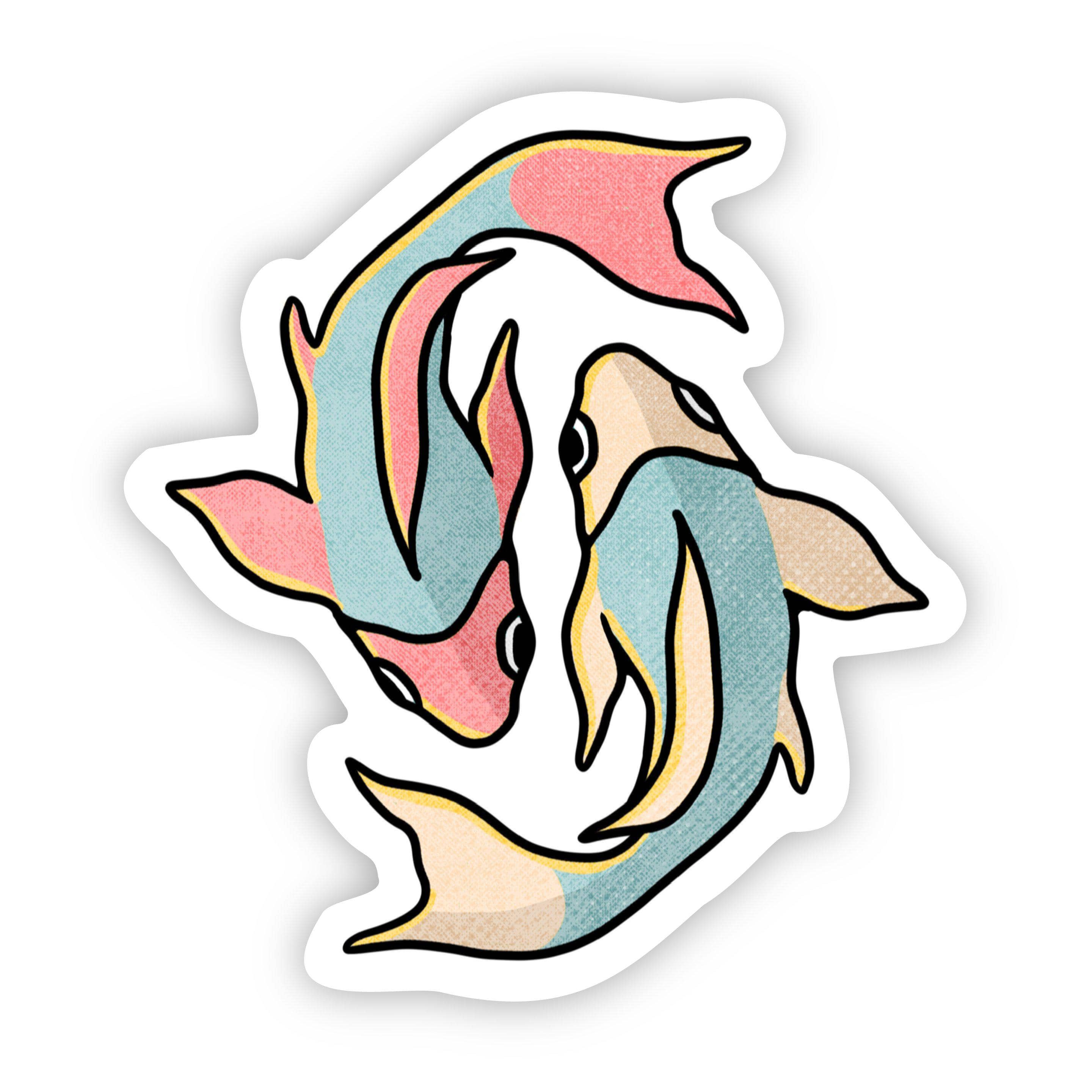  Pisces Fish Sign Zodiac Sticker、mySite、elrpsem3k