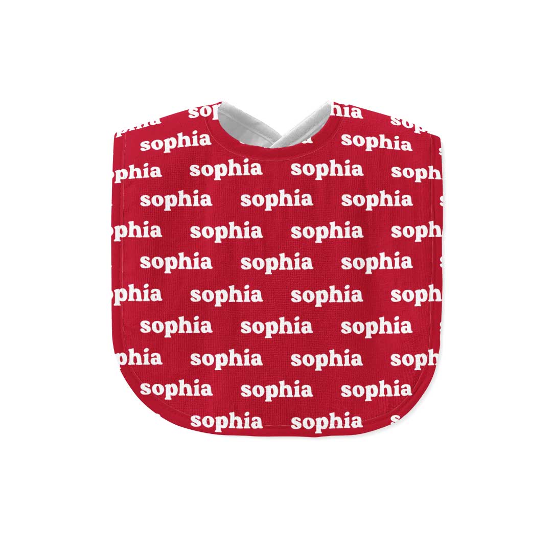 Personalized Baby Name Bib | Indiana Red、mySite、layawaytickets