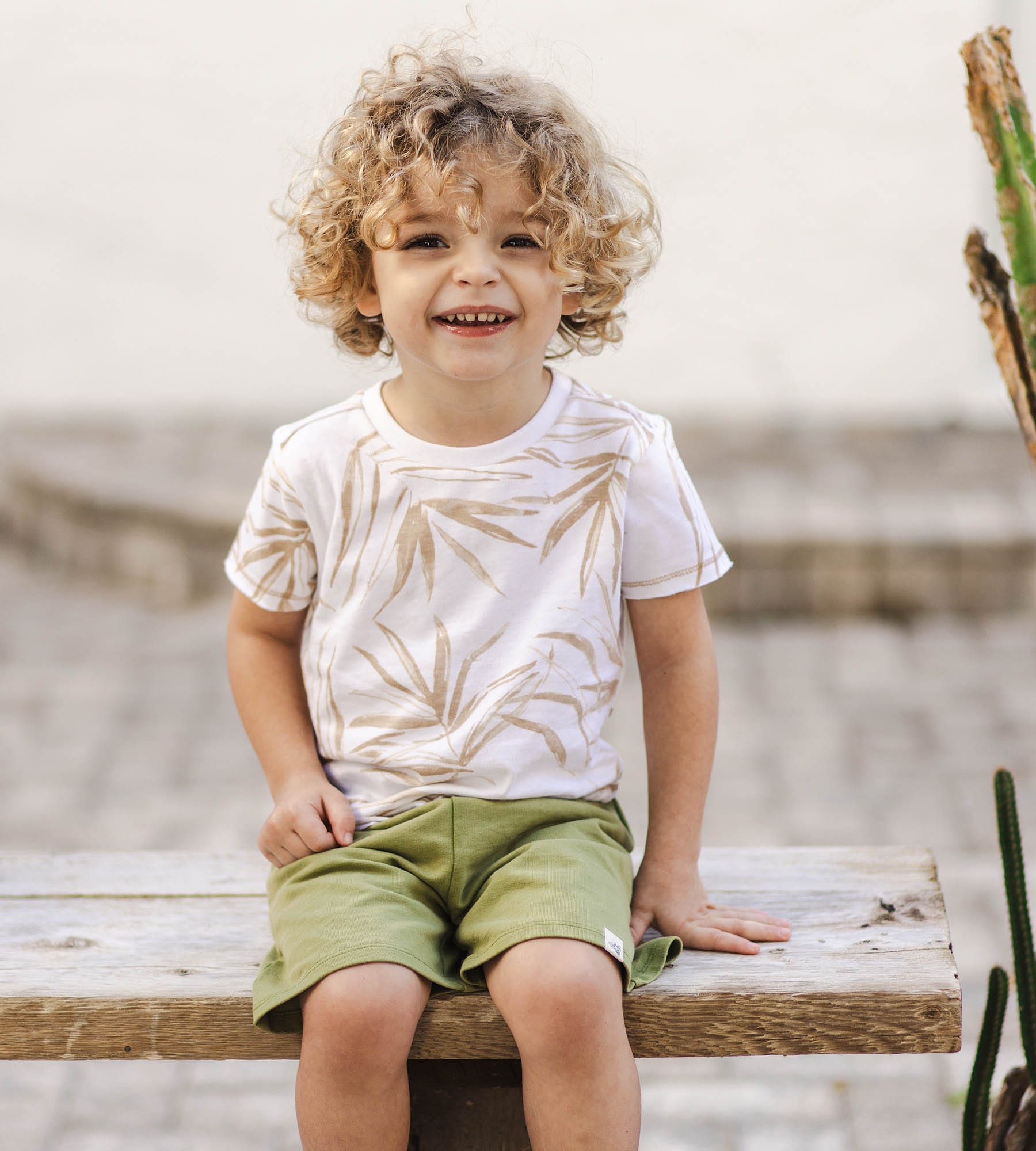  Shady Palms Organic Boy Top & Shorts Set、mySite、layawaytickets