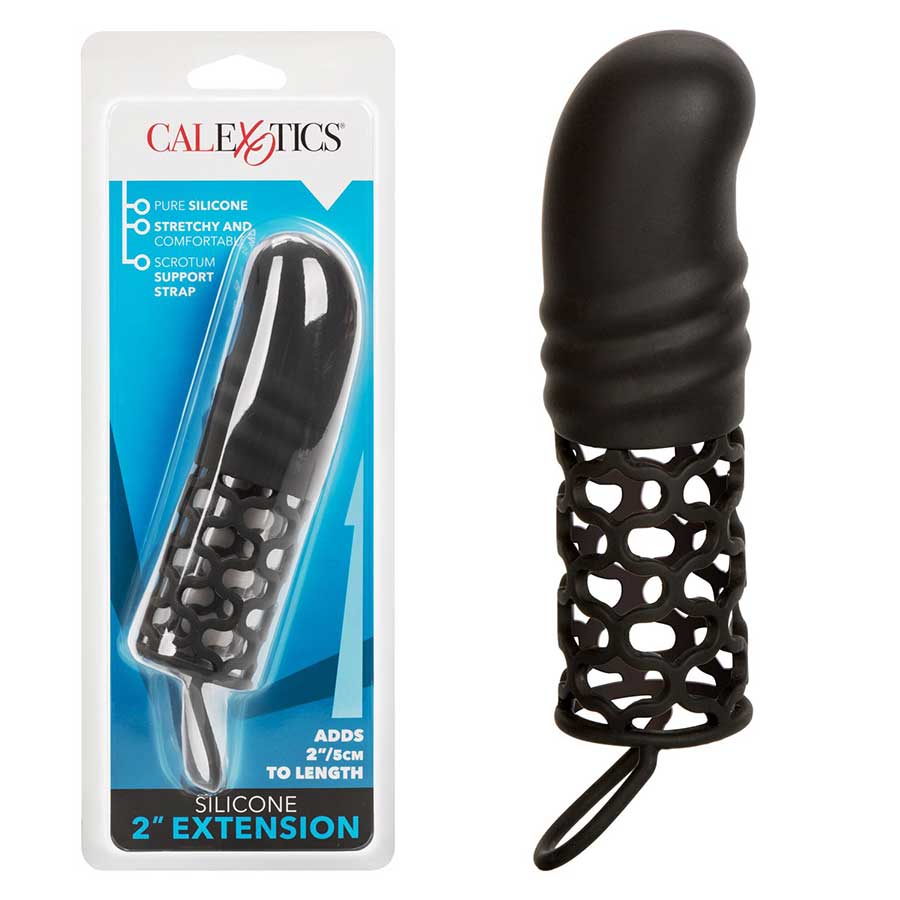 2 Inch Black Silicone Penis Extension by Cal Exotics、mySite、bottomscart