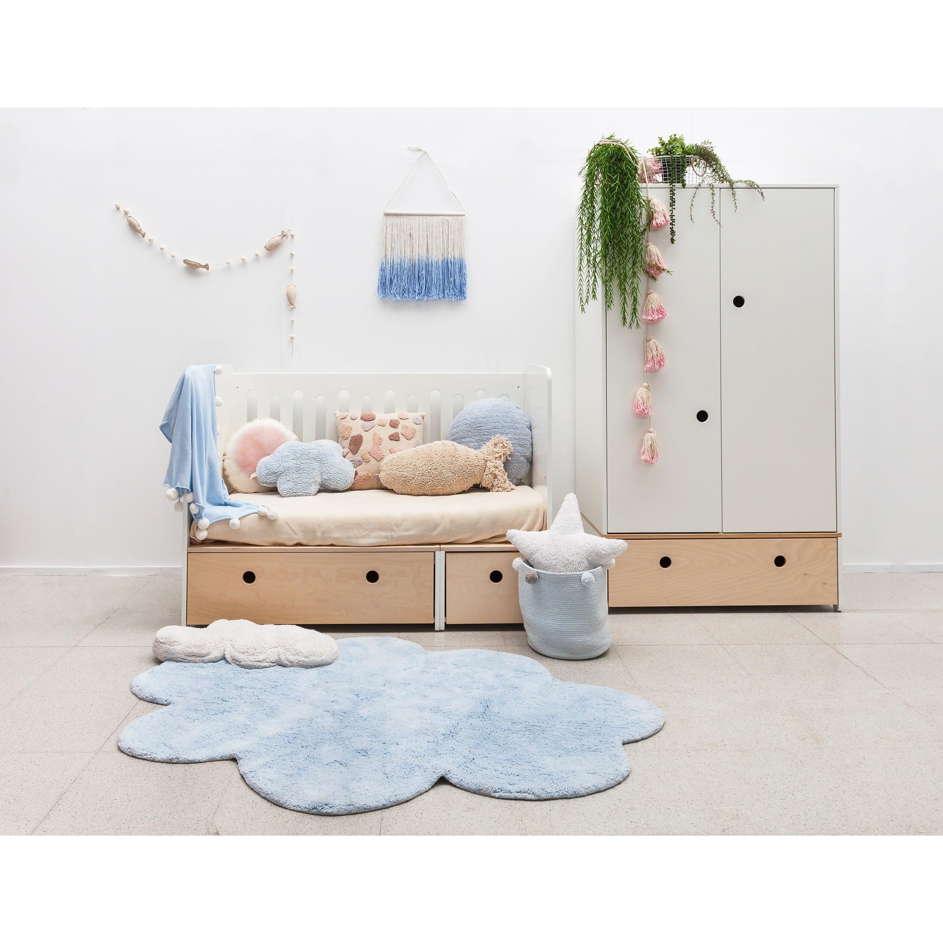 Puffy Dream Blue Machine Washable Nursery Baby Area Rug、mySite、gigharbornorthrealestate