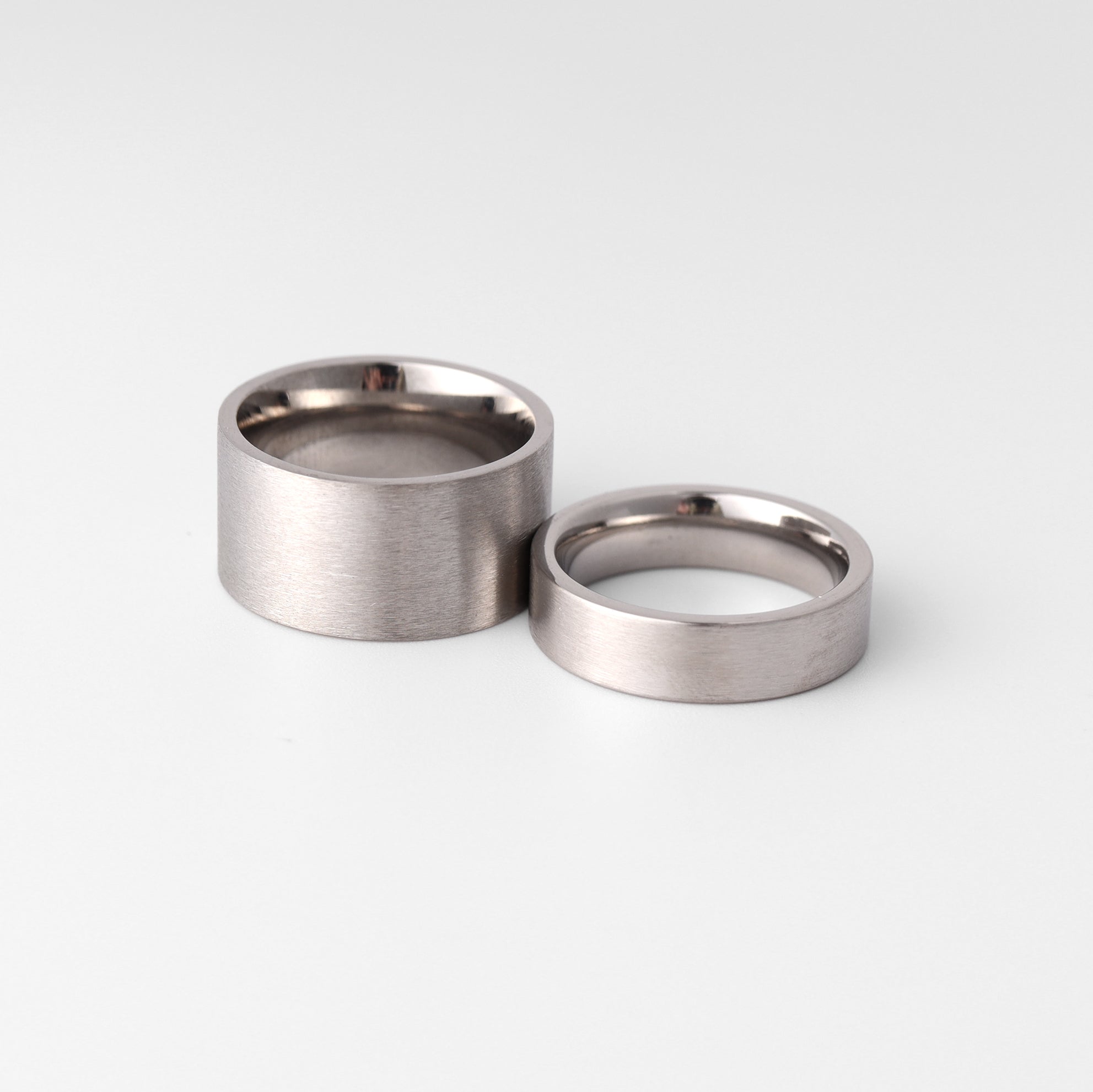 Stainless Steel Brushed Flat Edge Blank Ring / CFR7009、mySite、dreamappss