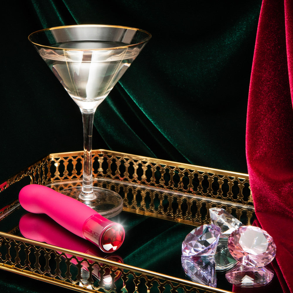 Oh My Gem By Blush® | Classy: 5.5 Inch Warming G Spot Stimulation Vibrator in Garnet with Powerful RumboTech™ Technology、mySite、bottomscart