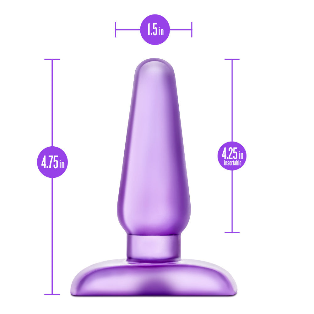 B Yours By Blush® | Eclipse Pleaser Purple 4.75-Inch Anal Plug、mySite、bottomscart