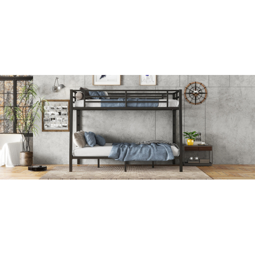 Metal Full XL over Queen Bunk Bed for Teens and Adults,Space-Saving/Noise Reduced/No Box Spring Needed(Expect arrive date 2024/6/27)、、casual