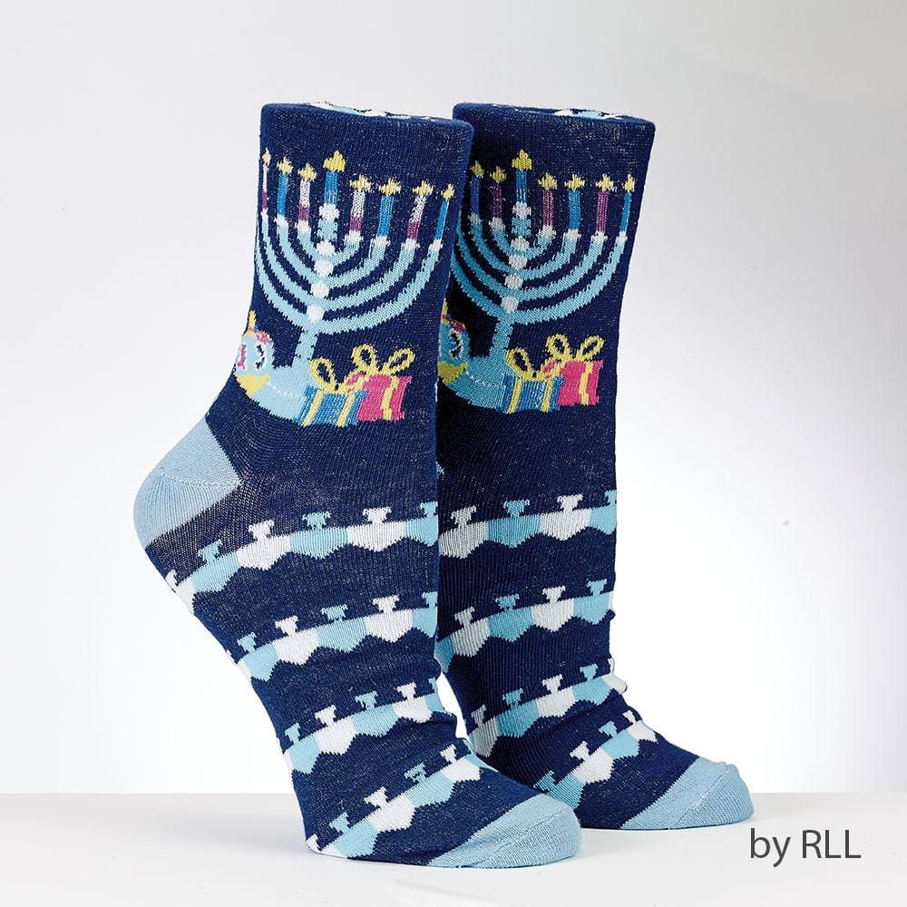 Ugly Sweater Hanukkah Adult Crew Socks、mySite、topwebapps