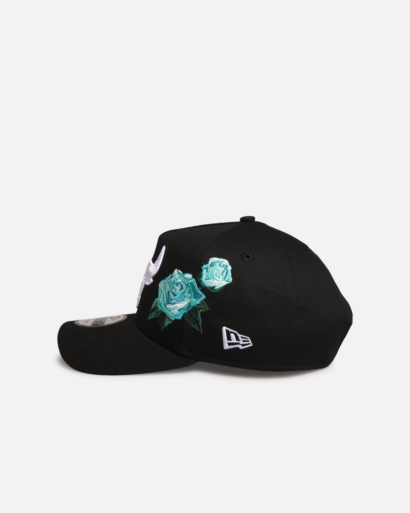 New Era Chicago Bulls 'Aqua Rose Embroidery' 9FORTY A-Frame Snapback Black/Aqua、mySite、zt4zffjzw