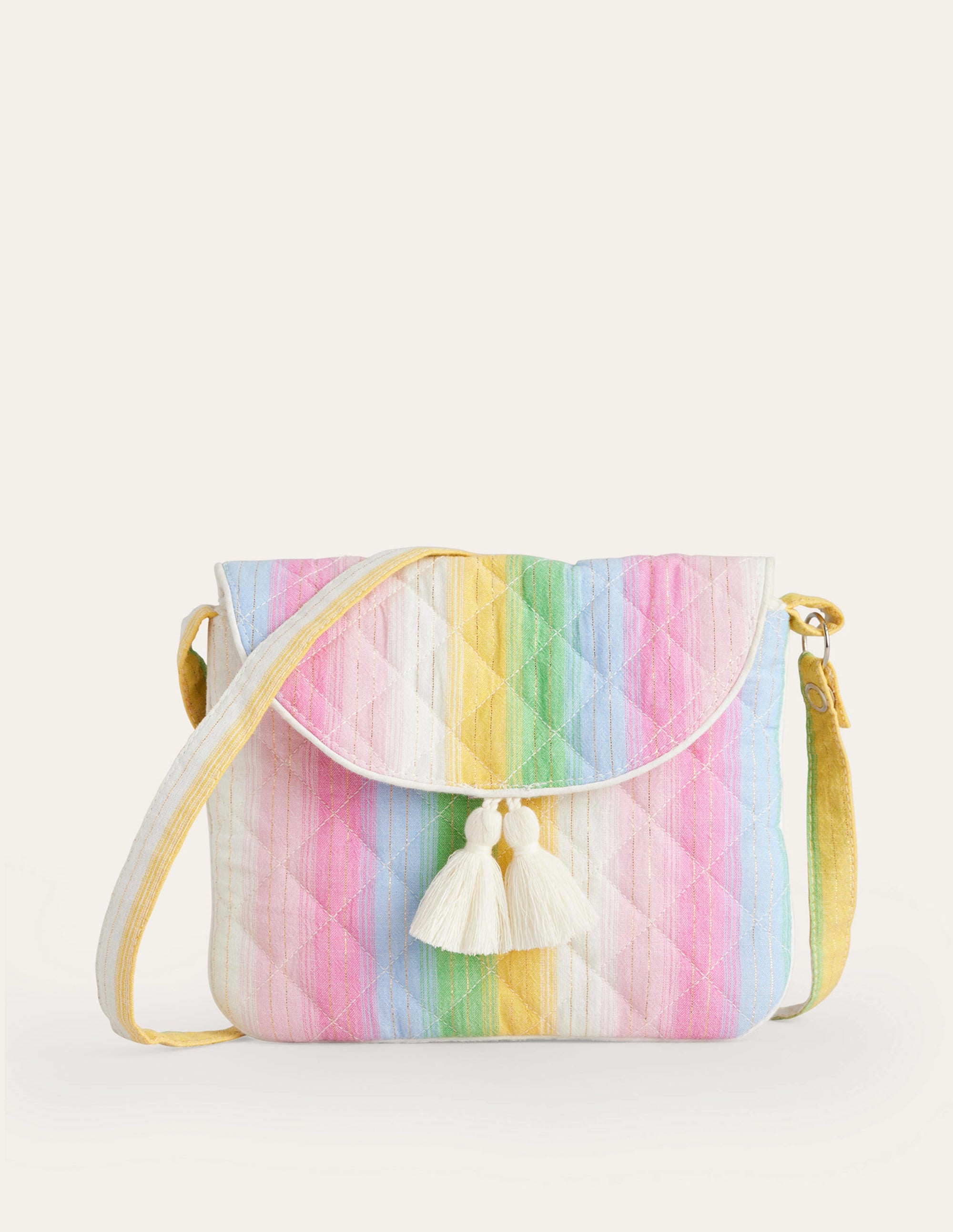  Quilted Crossbody Bag-Multi Rainbow Stripe、mySite、ashleygrahame