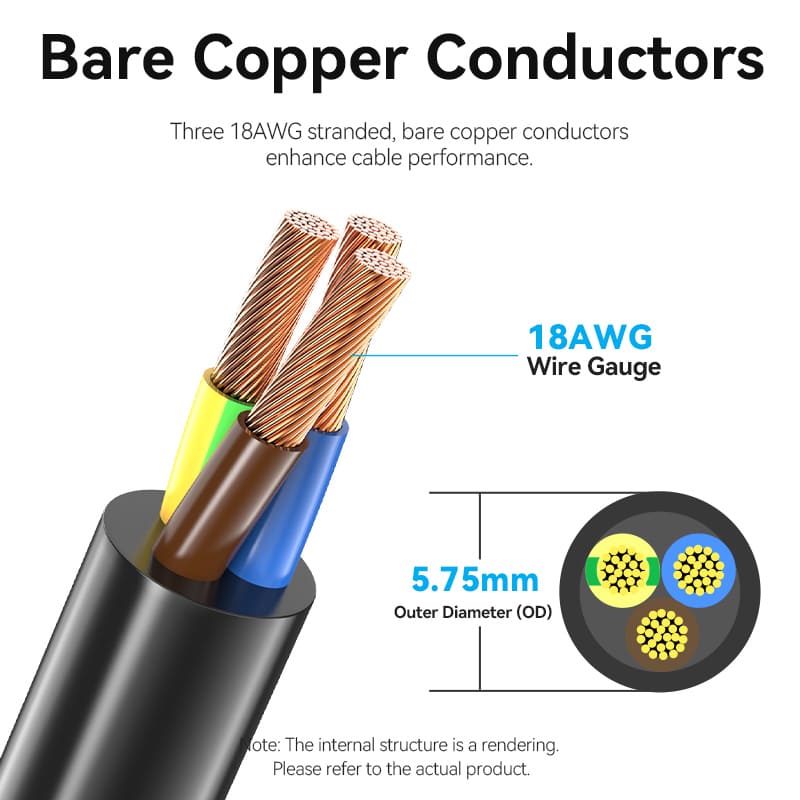 3-Prong Power Cord 1.8M C5 Connector EU Plug、mySite、fannypackpong