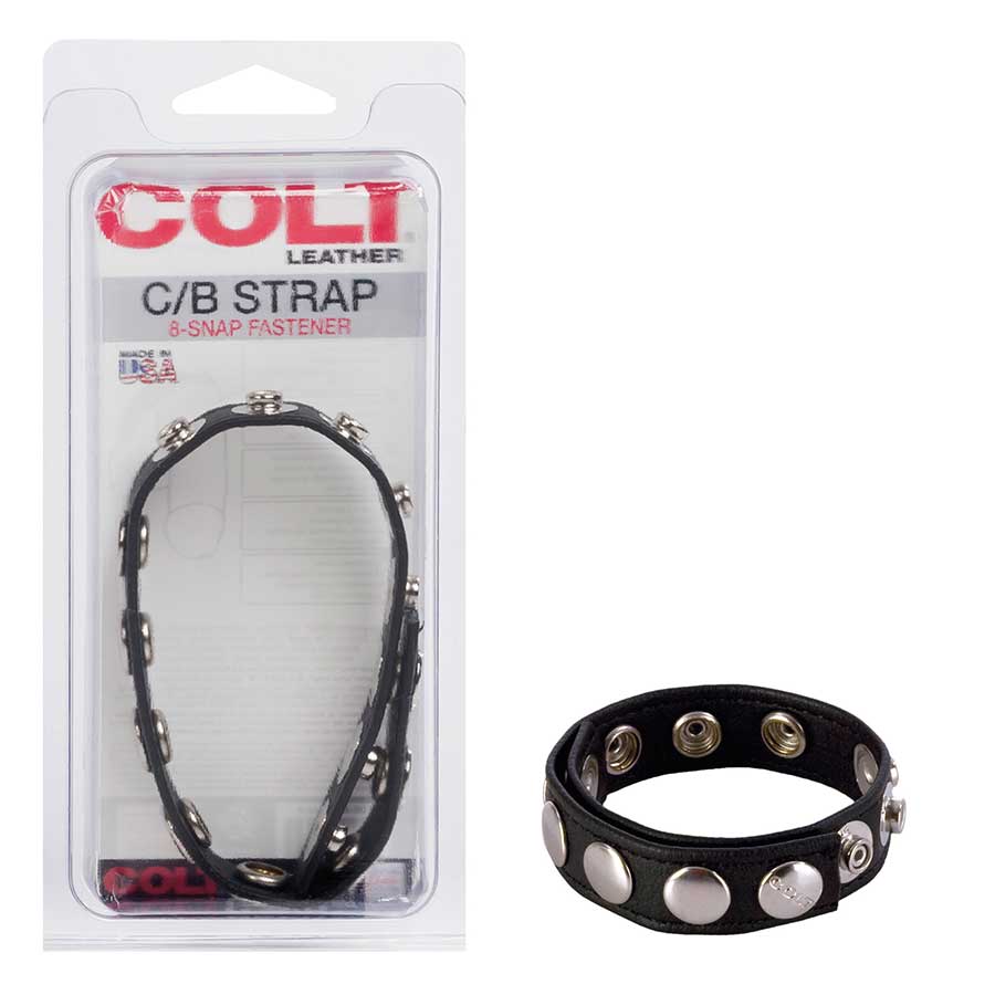 COLT Adjustable Leather Cock Ring | 8 Snap Fastener Strap、mySite、bottomscart