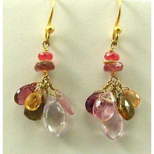 Urban Links Watermelon Tourmaline Cluster Necklace & Earrings、mySite、topwebapps