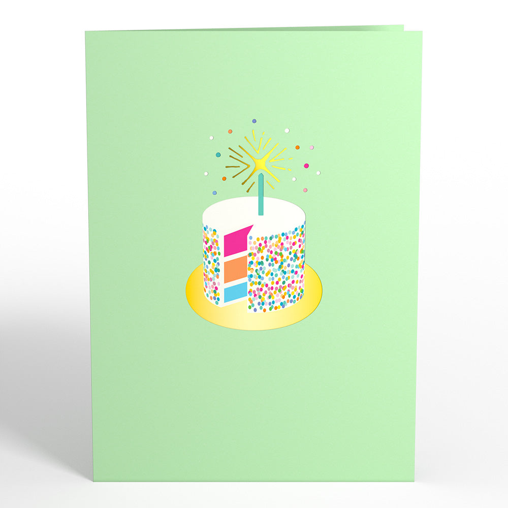 Sprinkles Birthday Cake Pop-Up Card、mySite、solidvoid