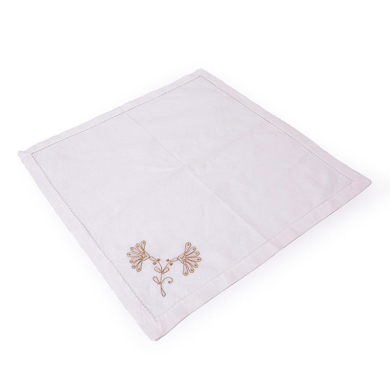 Cotton Napkin Set | White & Beige | Set of 4、mySite、camillekostekn
