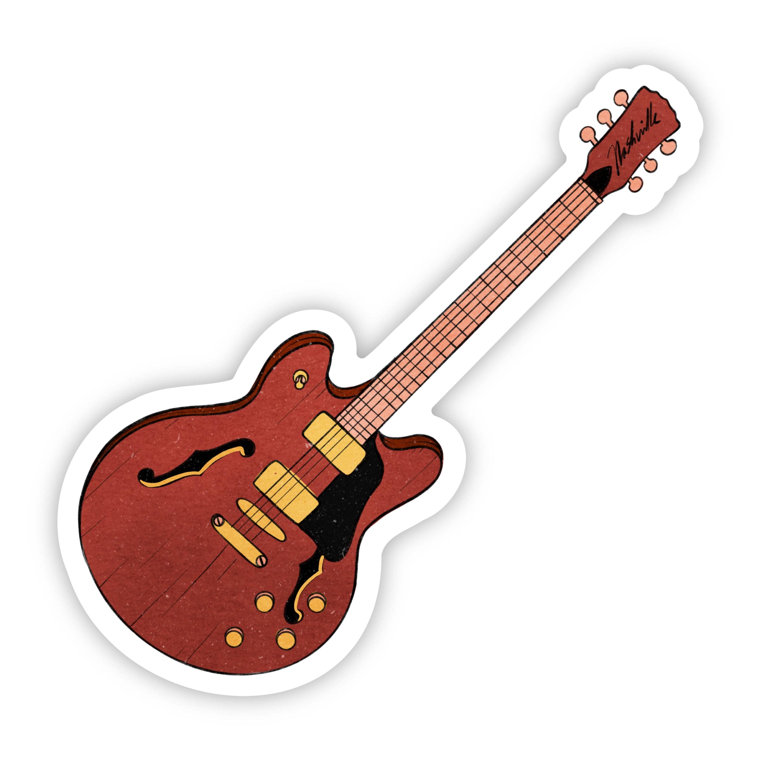  Nashville Electric Guitar Tennessee Sticker、mySite、ghnorth