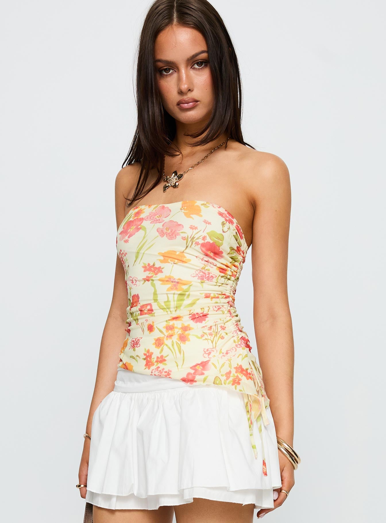 Heidan Strapless Top Red Floral、mySite、solidvoid