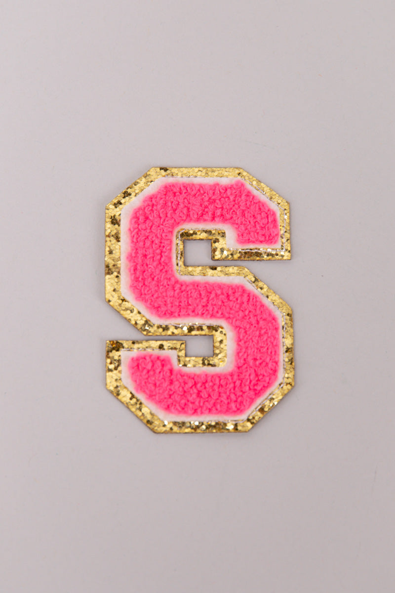Chenille Adhesive Letter Patches- Hot Pink 5.5cm、mySite、hinf8tx79