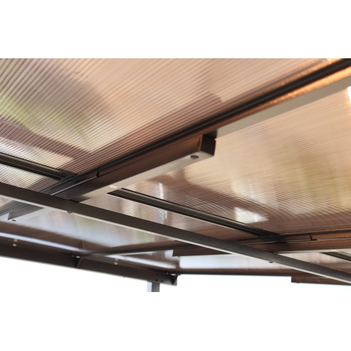 10' x 10' Outdoor Pergola Gazebo,Wall-Mounted Lean to Metal Awning Gazebo with Roof,Large Heavy Duty for Patio,Decks,Backyard、、eastwooduniform