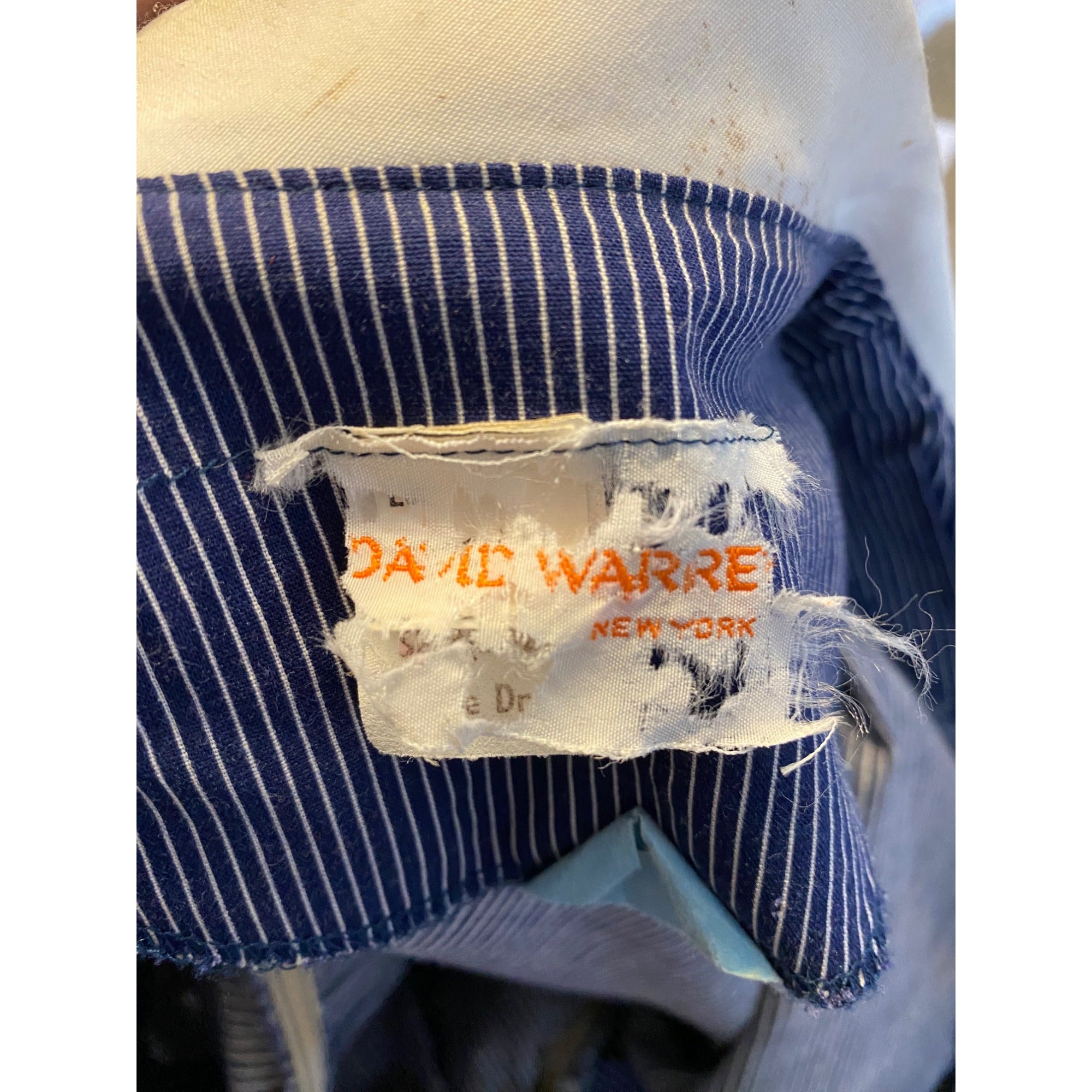 70's David Warren New York Blue Pinstripe Dress & Belt Set、mySite、garagedoors4me