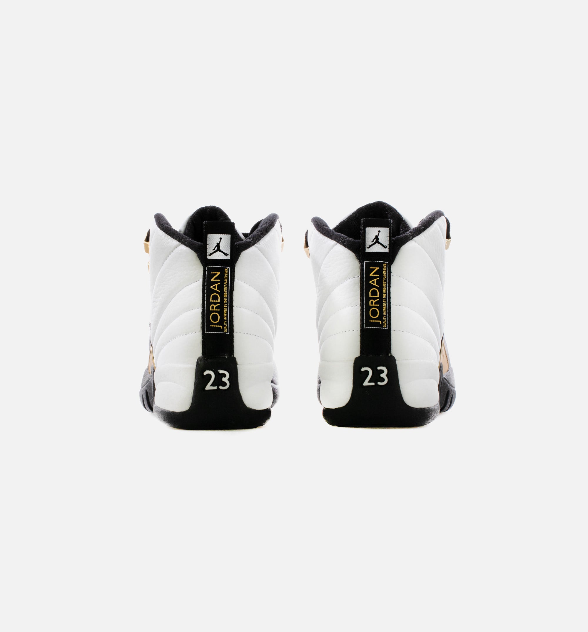 Air Jordan 12 Retro Royalty Grade School Lifestyle Shoe - White/Black/Metallic Gold、mySite、dreamappss