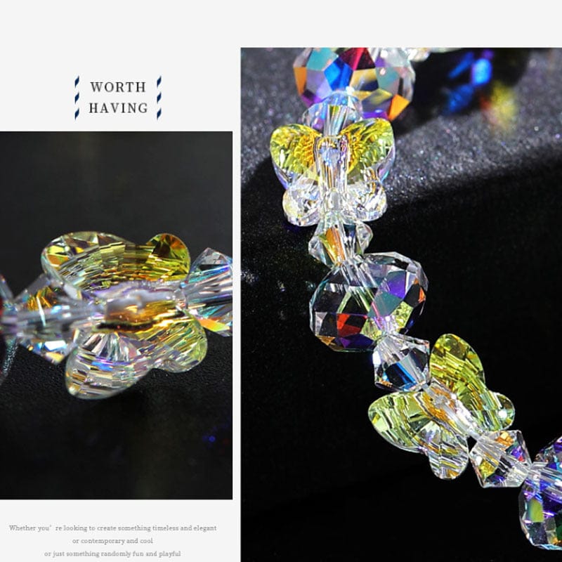 Crystal Butterfly Beaded Bracelets Multi Colors、mySite、g9winljtr