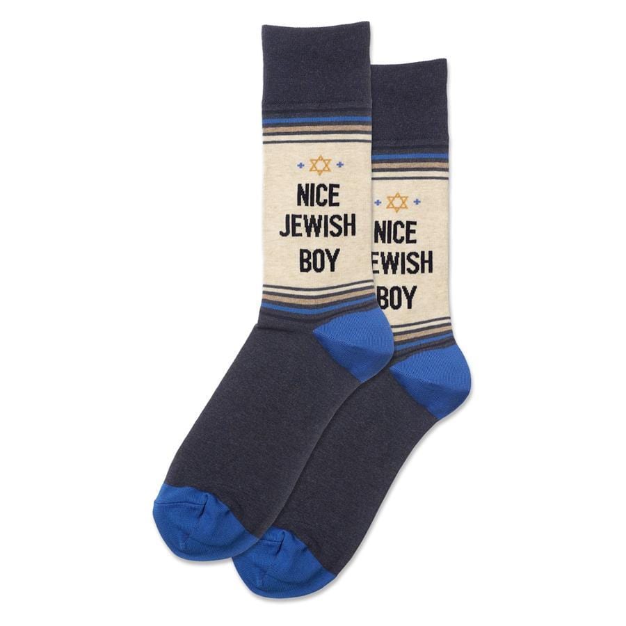 Men's Nice Jewish Boy Crew Socks、mySite、topwebapps