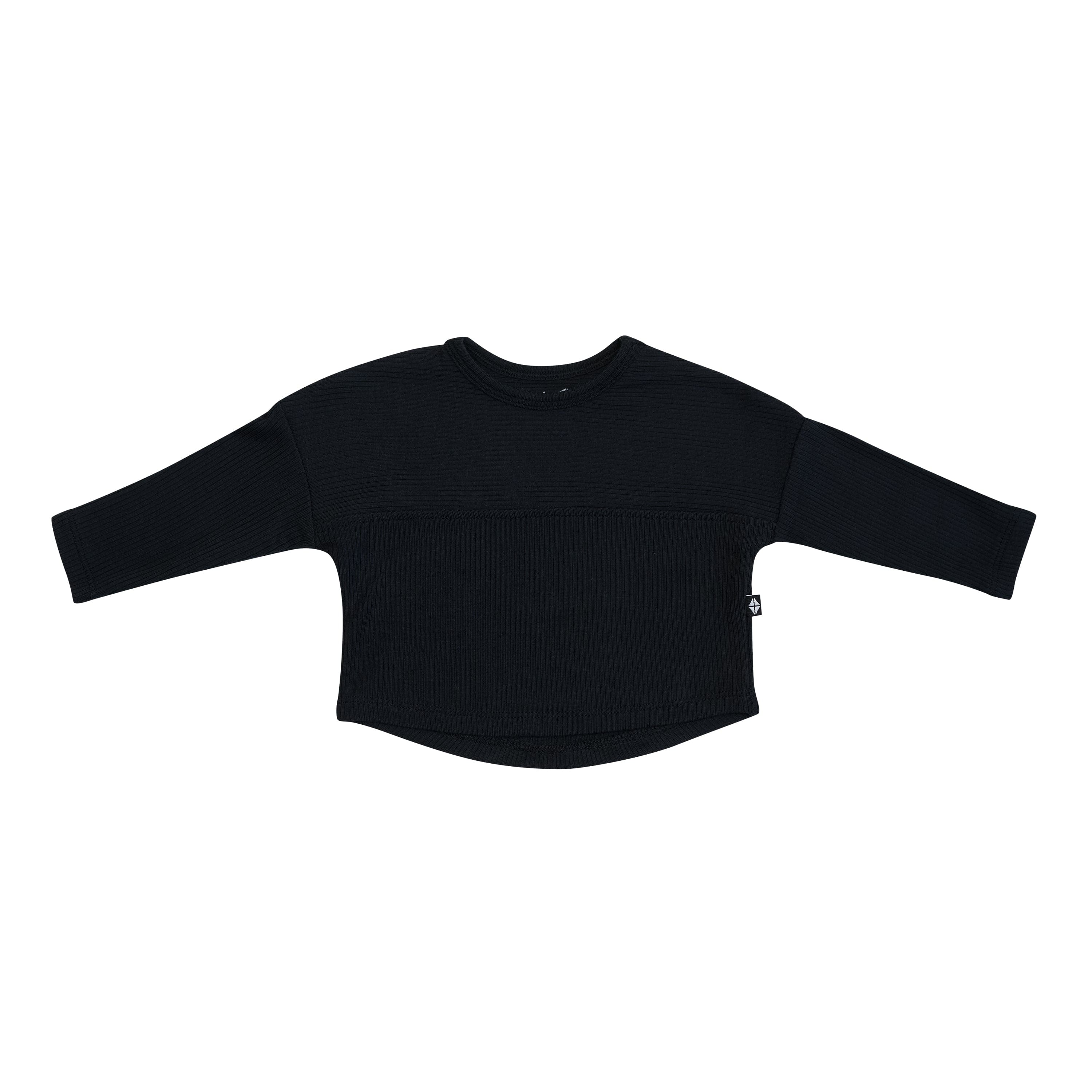  Ribbed Drop Shoulder Top in Midnight、mySite、layawaytickets