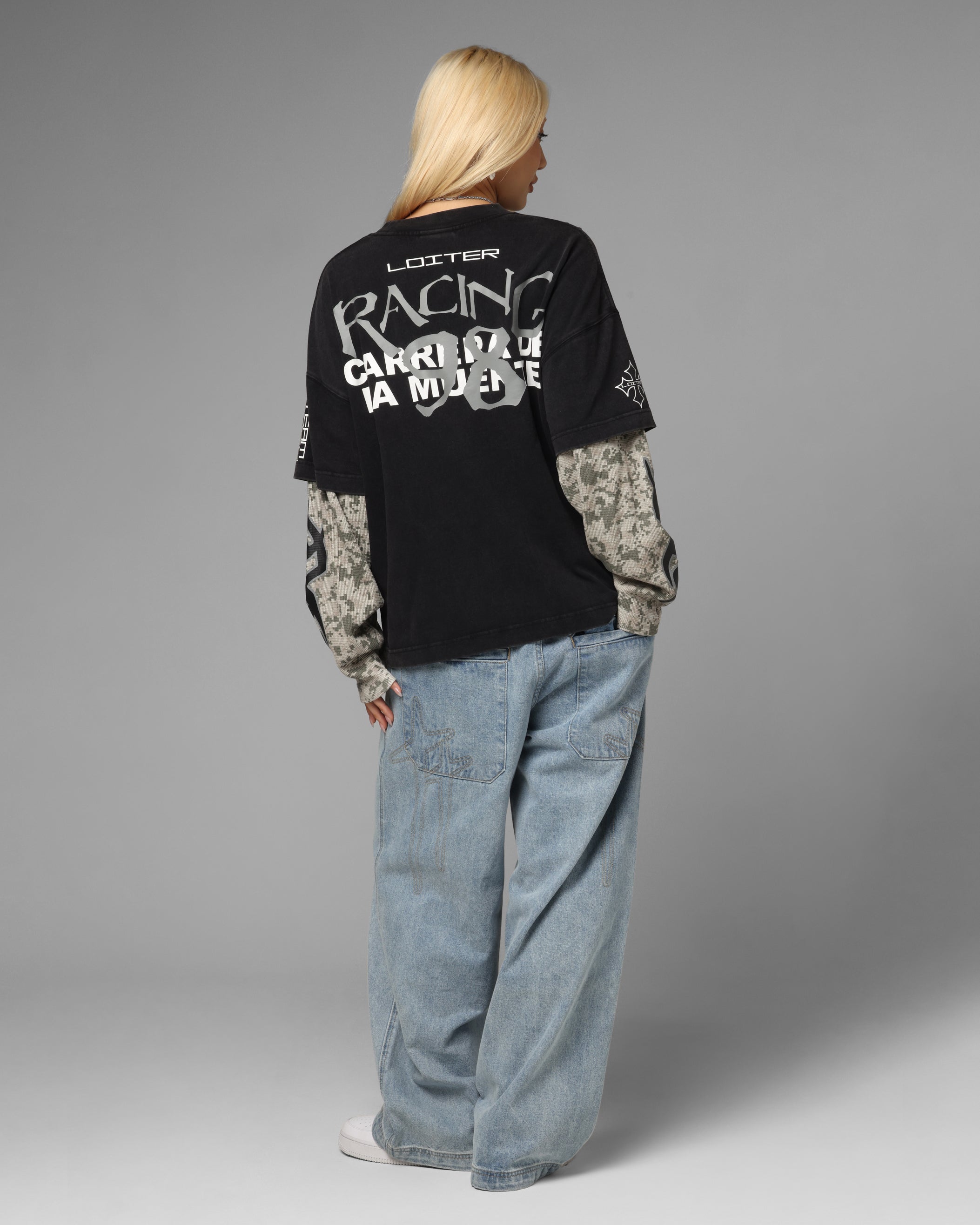 Loiter Performance Layered Long Sleeve T-Shirt Vintage Black、mySite、zt4zffjzw