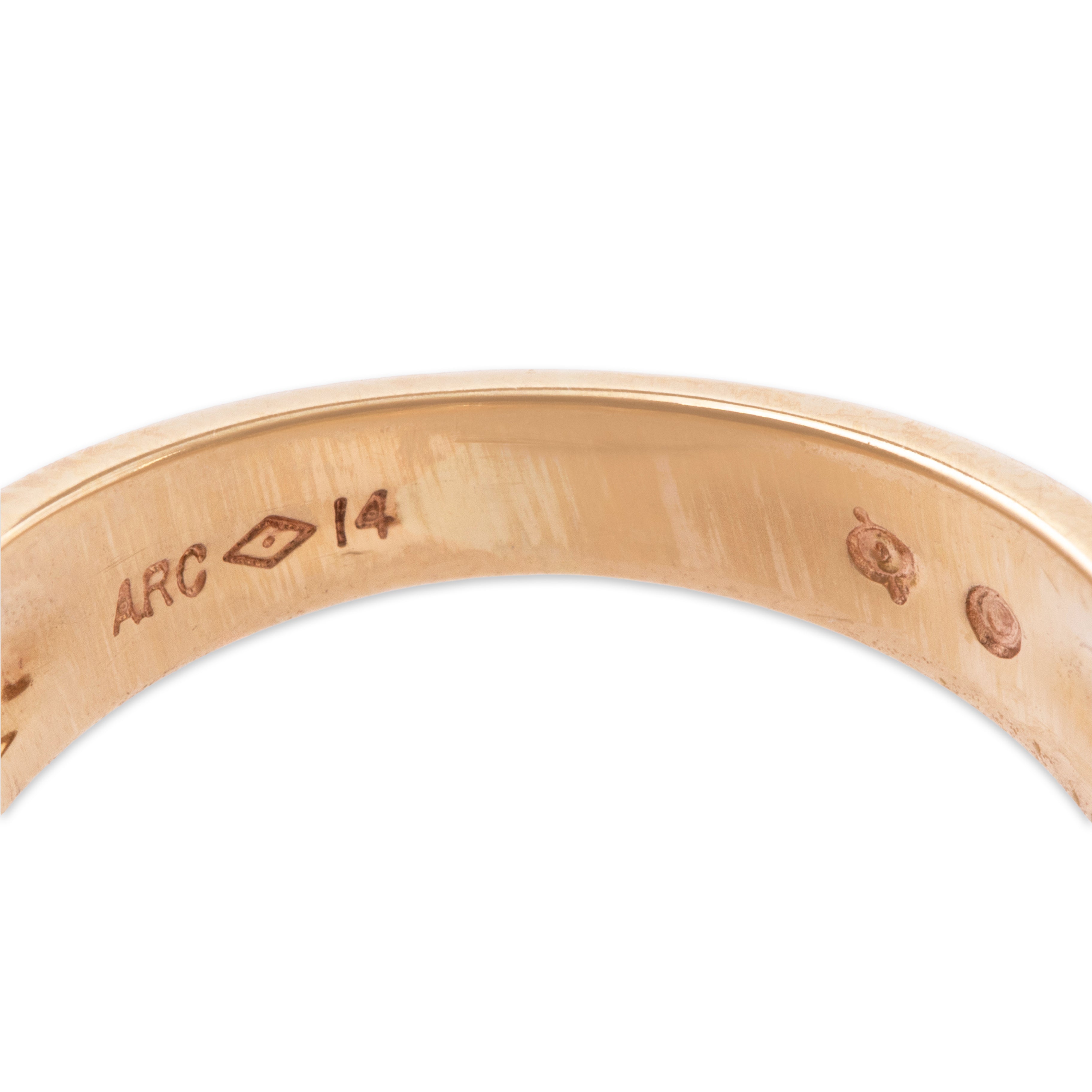 Vintage 14k Yellow Gold Blue Sapphire .484cttw Diamond Sparkling Lines Band Ring、mySite、hinf8tx79