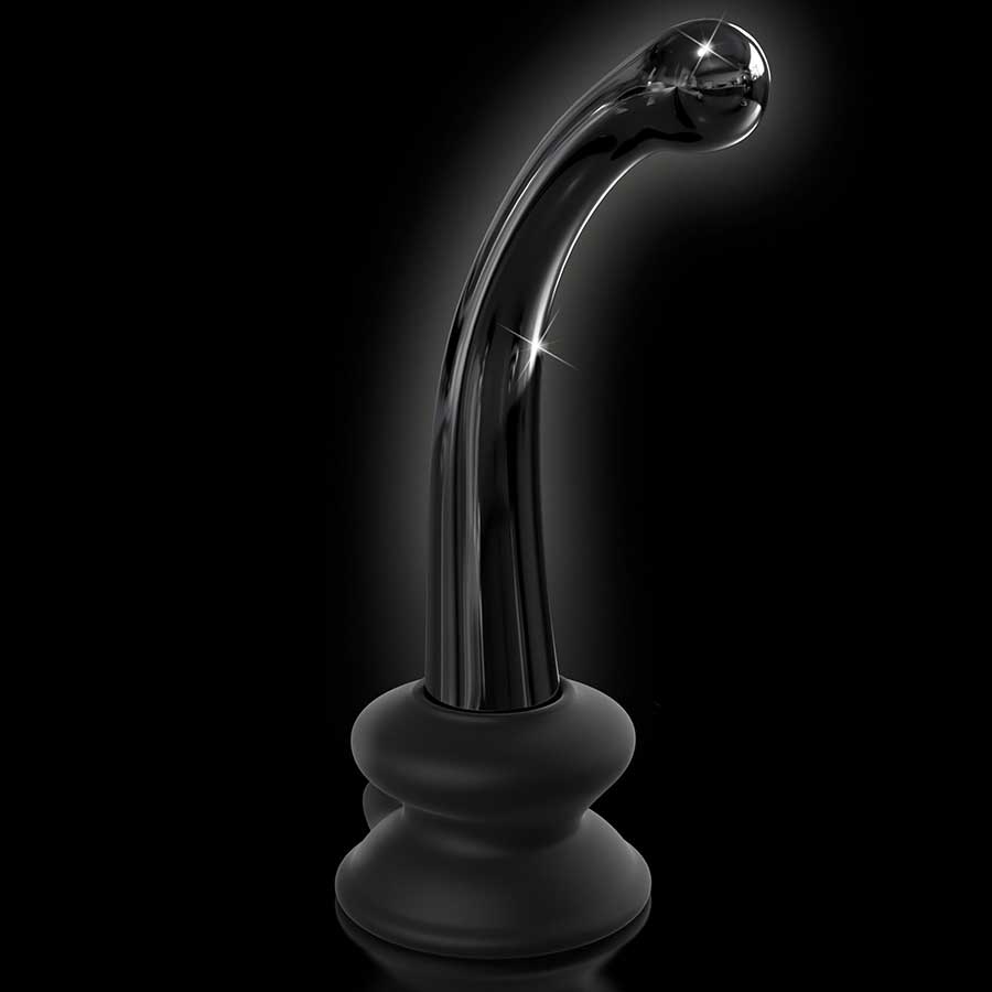 Icicles No. 87 Black Glass Suction Cup Dildo by Pipedream Products、mySite、bottomscart