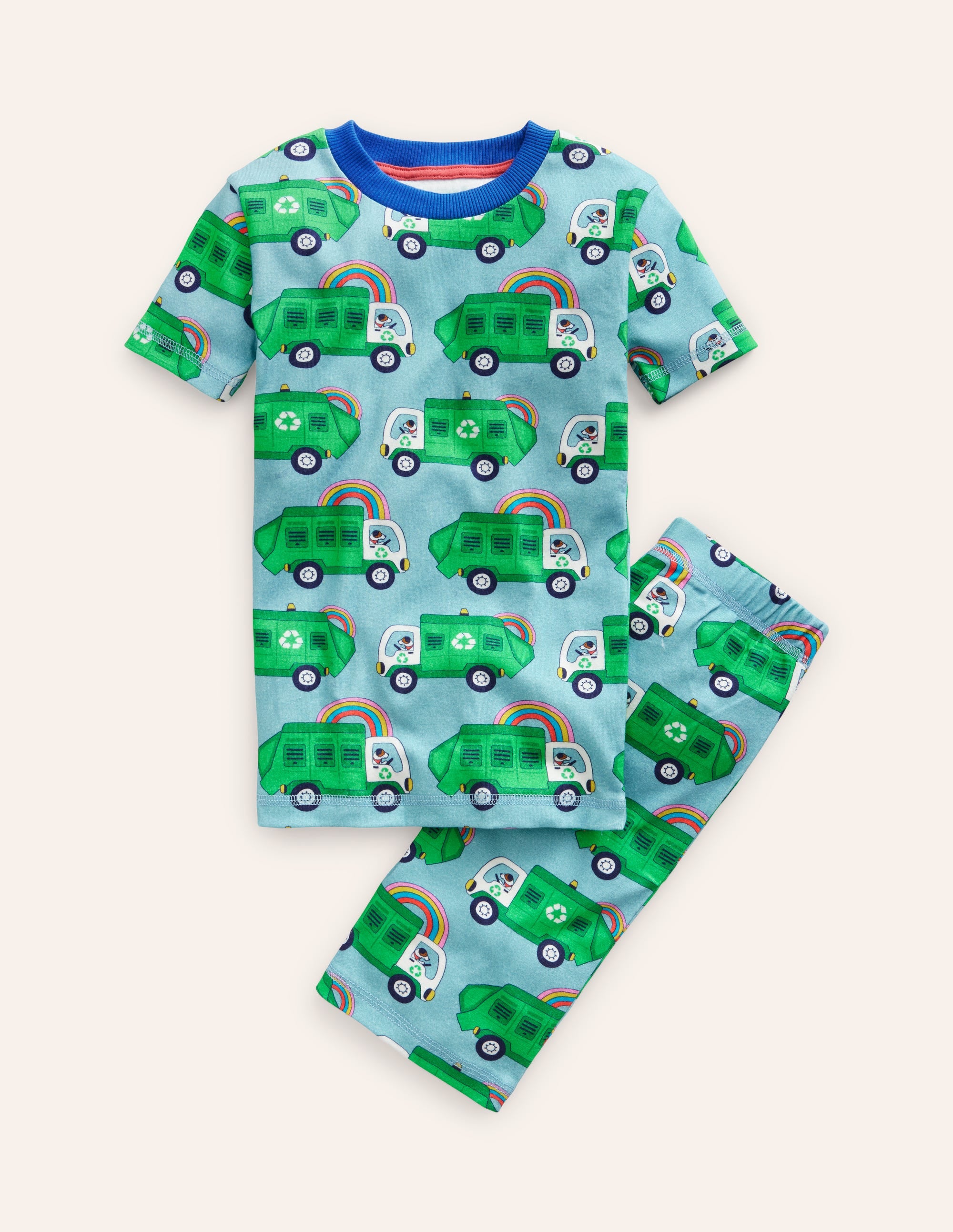  Snug Short John Pyjamas-Green Recycling Trucks、mySite、ashleygrahame