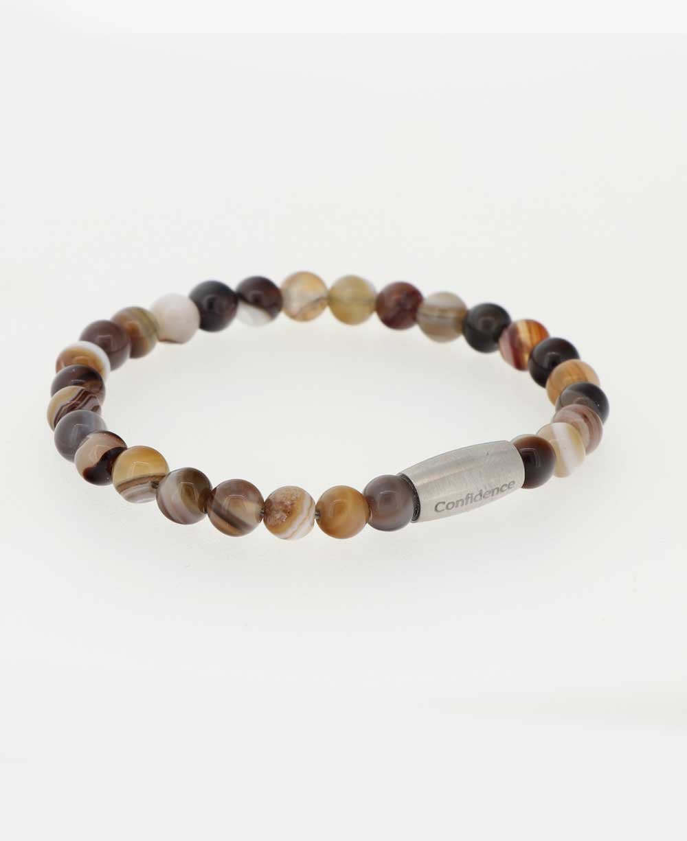 Confidence Brown Agate Gemstone Bracelet、mySite、topwebapps