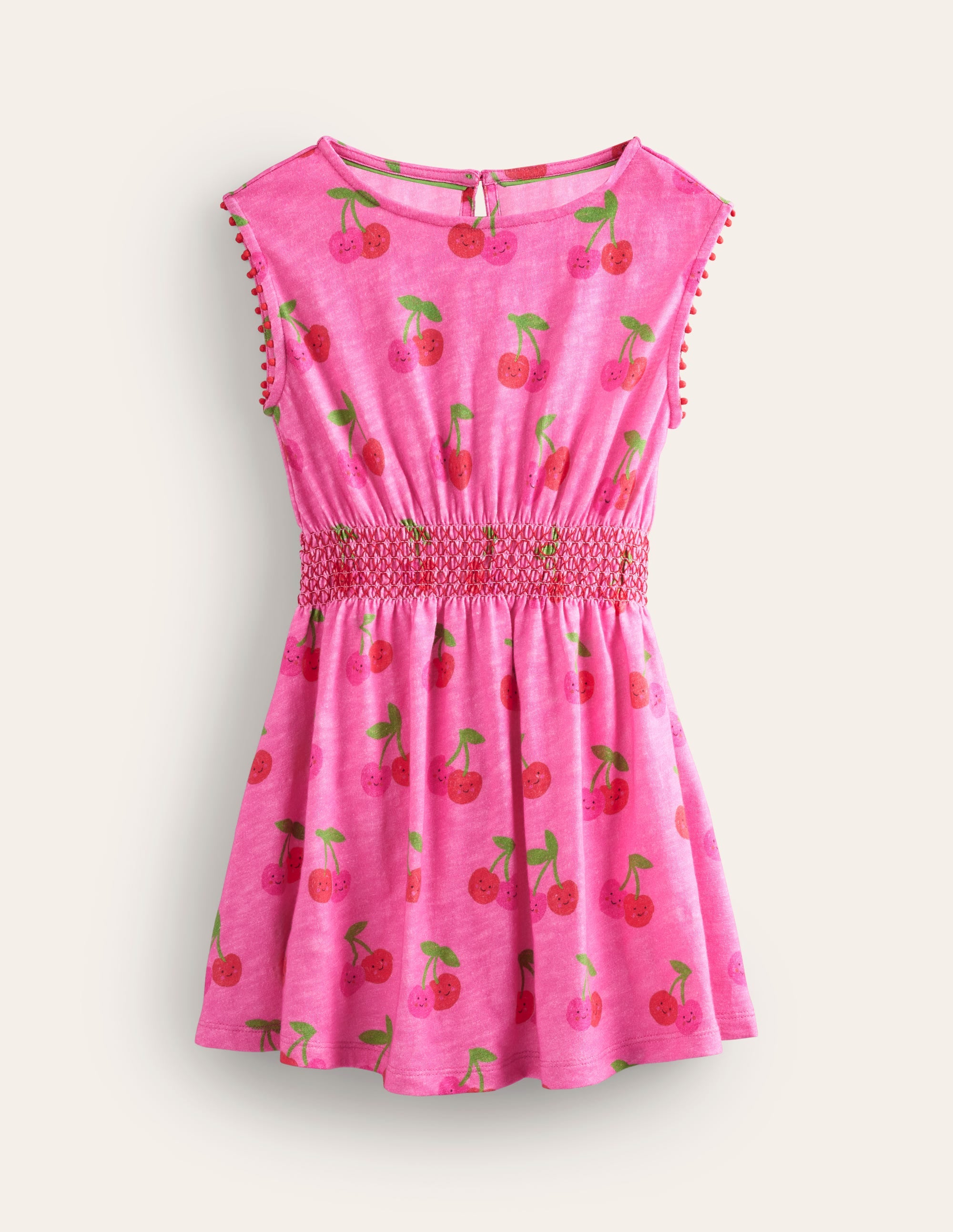  Shirred Waist Jersey Dress-Pink Cherries、mySite、ashleygrahame