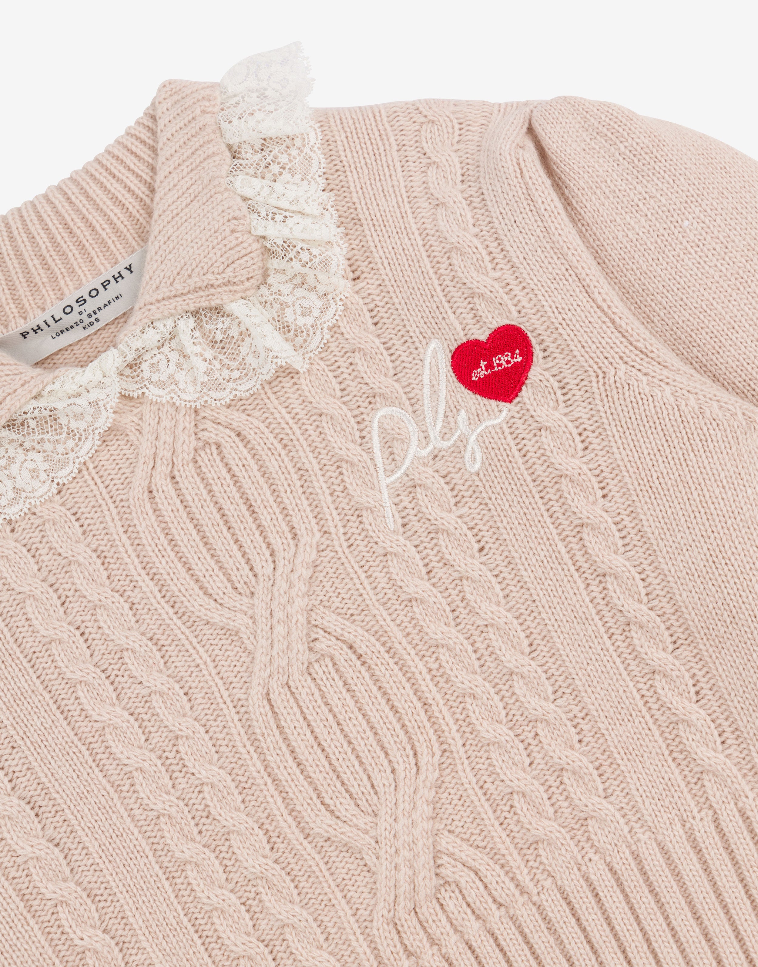 Kids maglione con ruches in pizzo、mySite、aoinhome