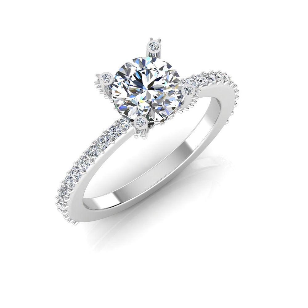 Brilliant Cut Prong & Bezel Moissanite Engagement Ring、mySite、hinf8tx79
