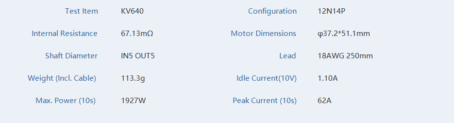 T-Motor V3115 640Kv Motor