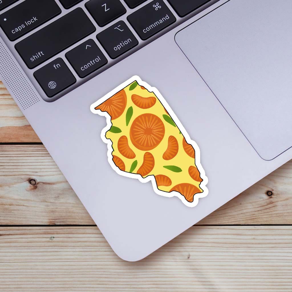  Illinois Orange & Yellow Fruit Sticker、mySite、ghnorth