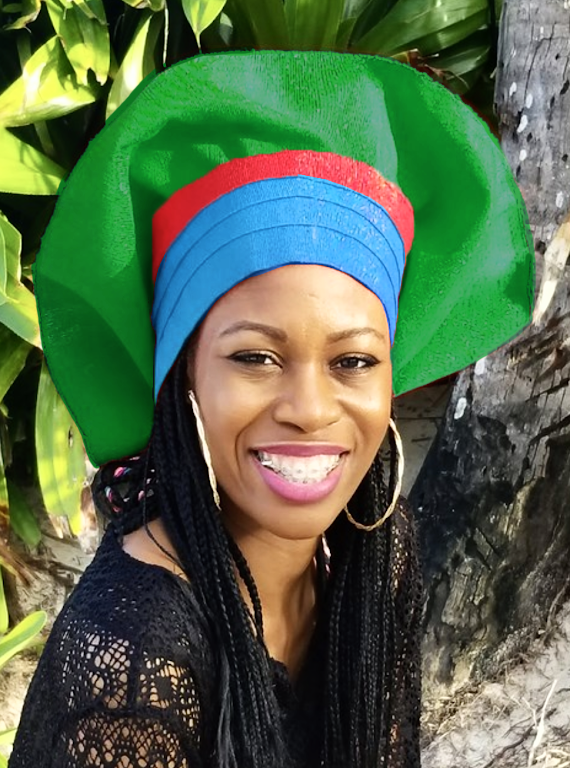 Blue Red Green African Aso Oke Gele Layered head wrap-DPABRGPT、mySite、solidvoid
