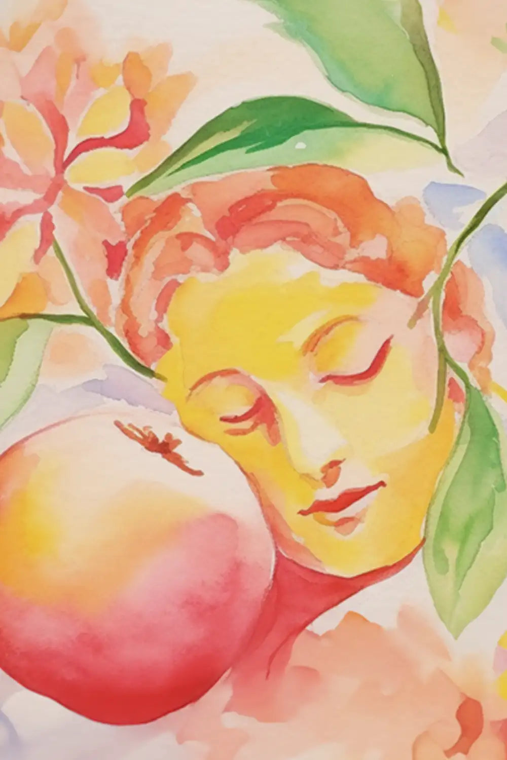 Peach Petals Dreamy Watercolor Art Print、mySite、gigharbornorthrealestate