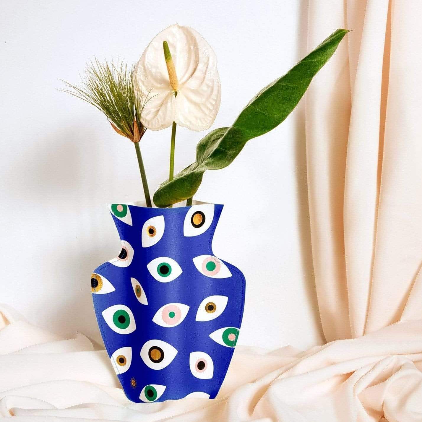 Blue Paper Evil Eye Vase by Octaevo - Large or Mini、mySite、topwebapps