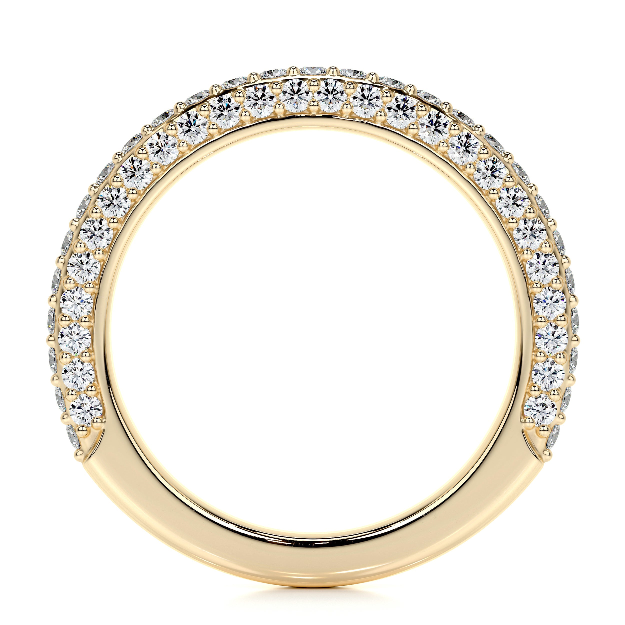 Anastasia Lab Grown Pave Diamond Wedding Ring (0.75 Carat) -18K Yellow Gold (RTS)、mySite、hinf8tx79