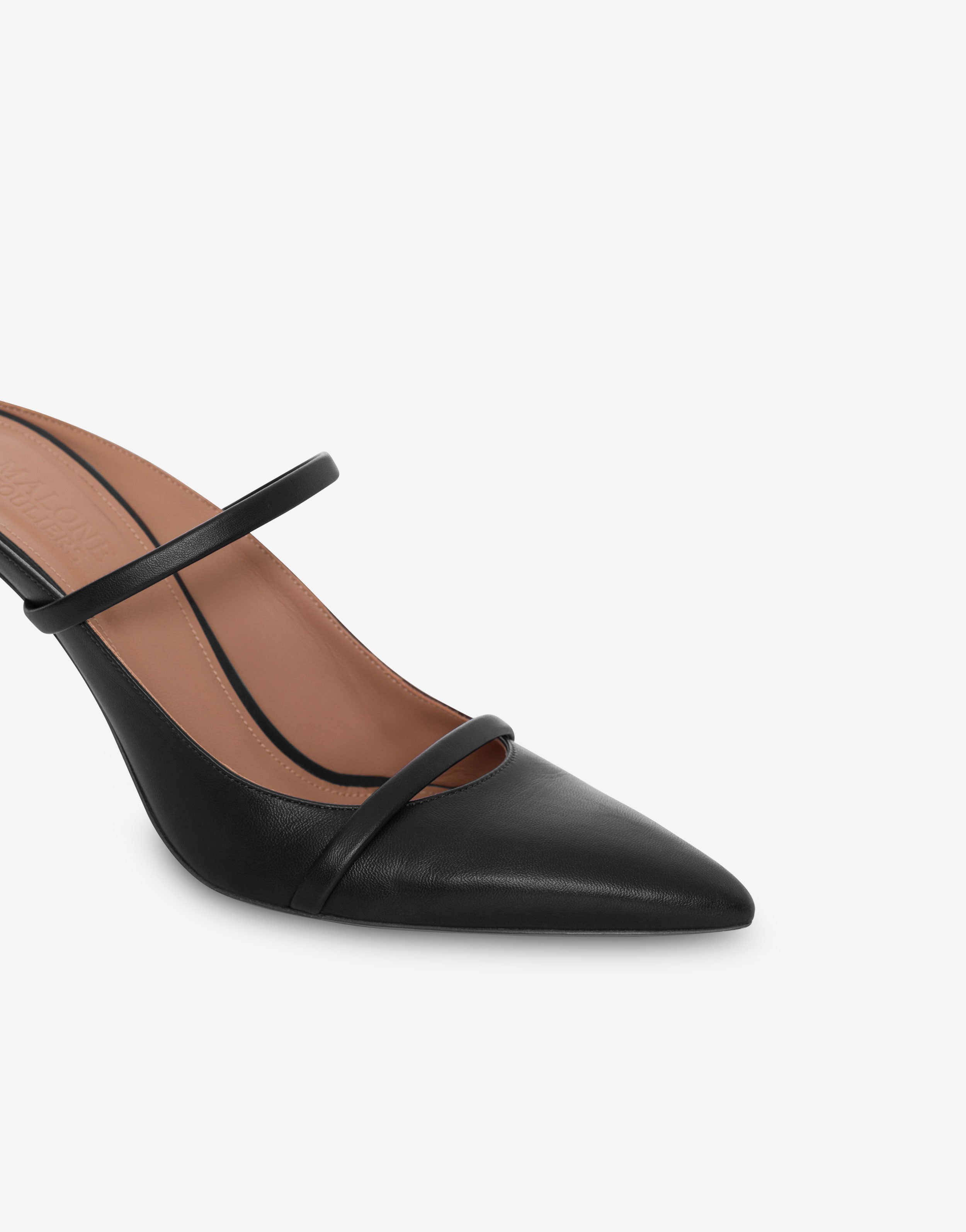 Mules 'Aurora' in nappa nera Malone Souliers x Philosophy、mySite、aoinhome