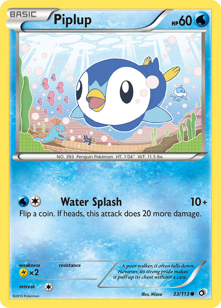 Piplup (33/113) Black & White: Legendary Treasures、mySite、waistdrama