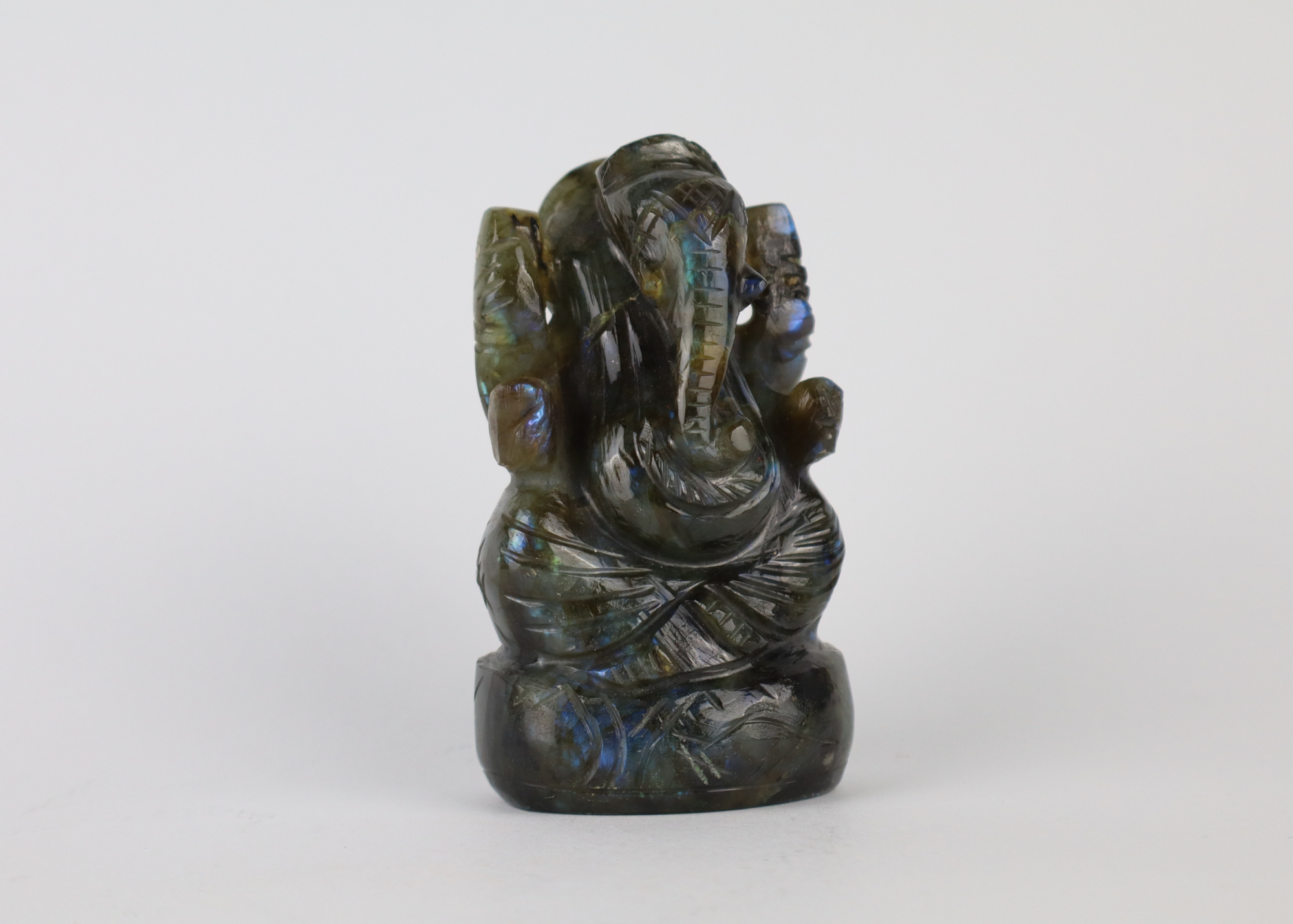 Ganesha Statue - Labradorite (Small, 10 cm)、mySite、topwebapps