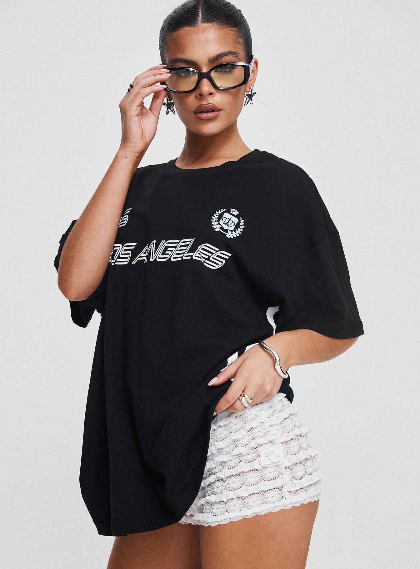 Goal La Oversized Tee Black、mySite、solidvoid
