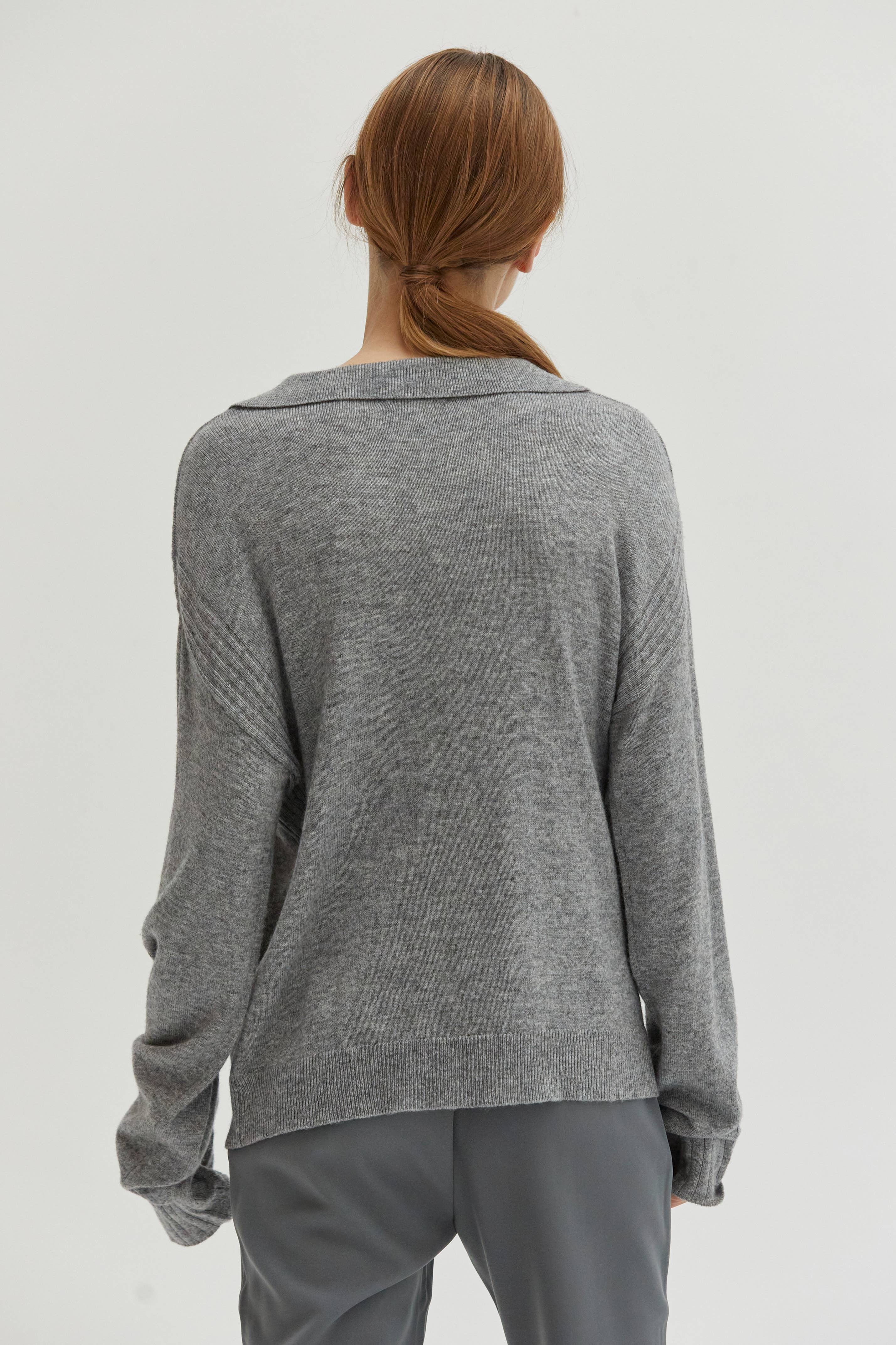 Maline Cashmere Softened Collared Sweater Top、mySite、dreamappss