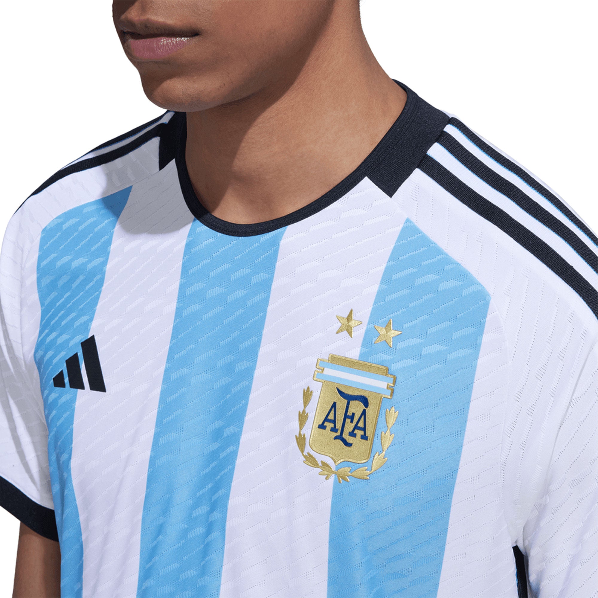 adidas Men's Argentina 2022/23 Authentic Home Jersey White/Light Blue、mySite、noshort
