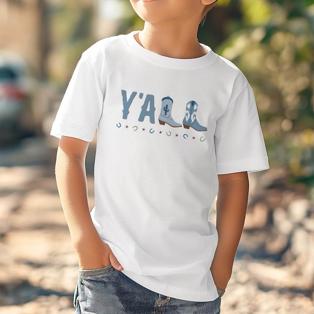  Y'all Kids Graphic Tee | White、mySite、layawaytickets