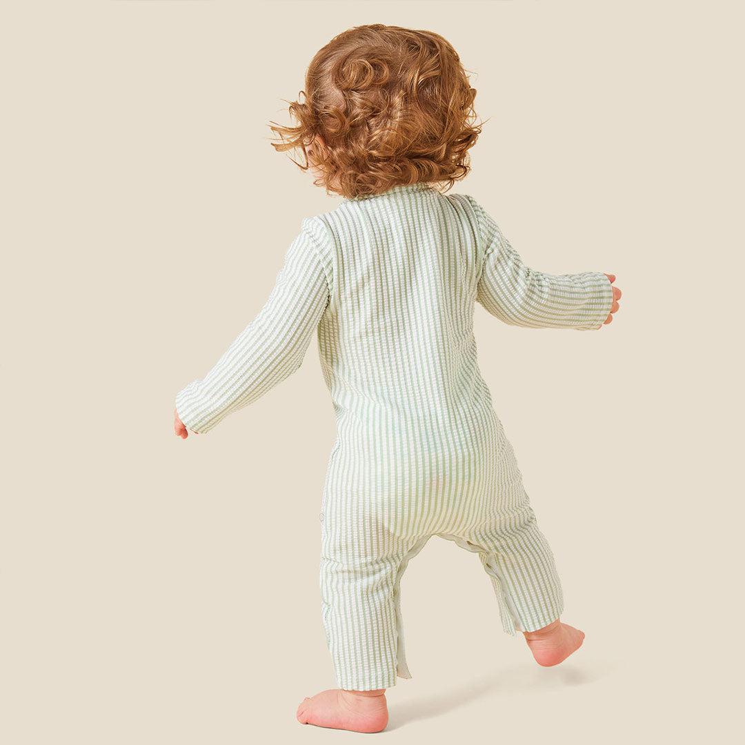  MORI Seersucker Sunsafe Swimsuit - Sage Stripe、mySite、merchandisen